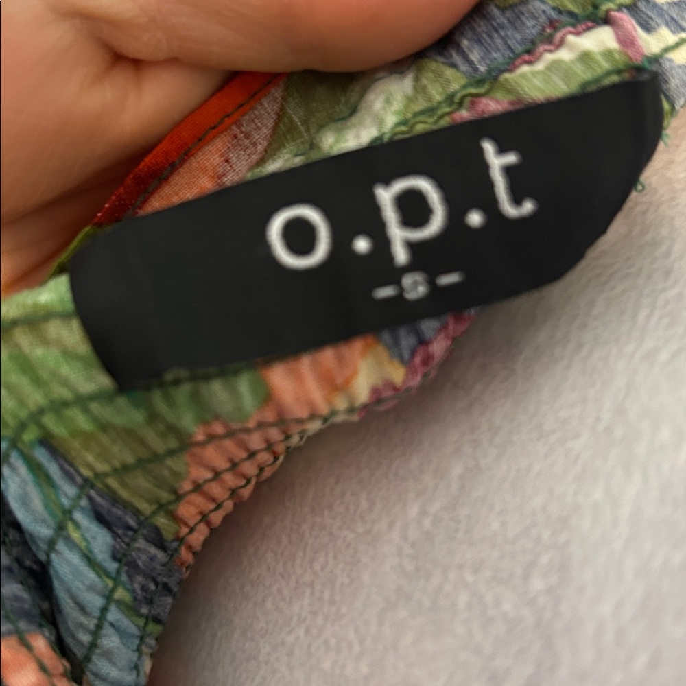 O.P.T Lazy Afternoon Tropical Print Midi Dress size Small Torpical Midi Dress - Picture 2 of 13